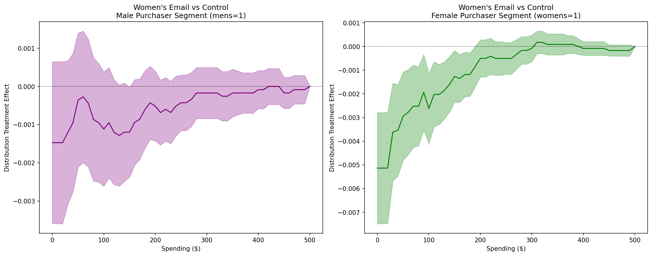 Women's Email Campaign Subgroup Analysis